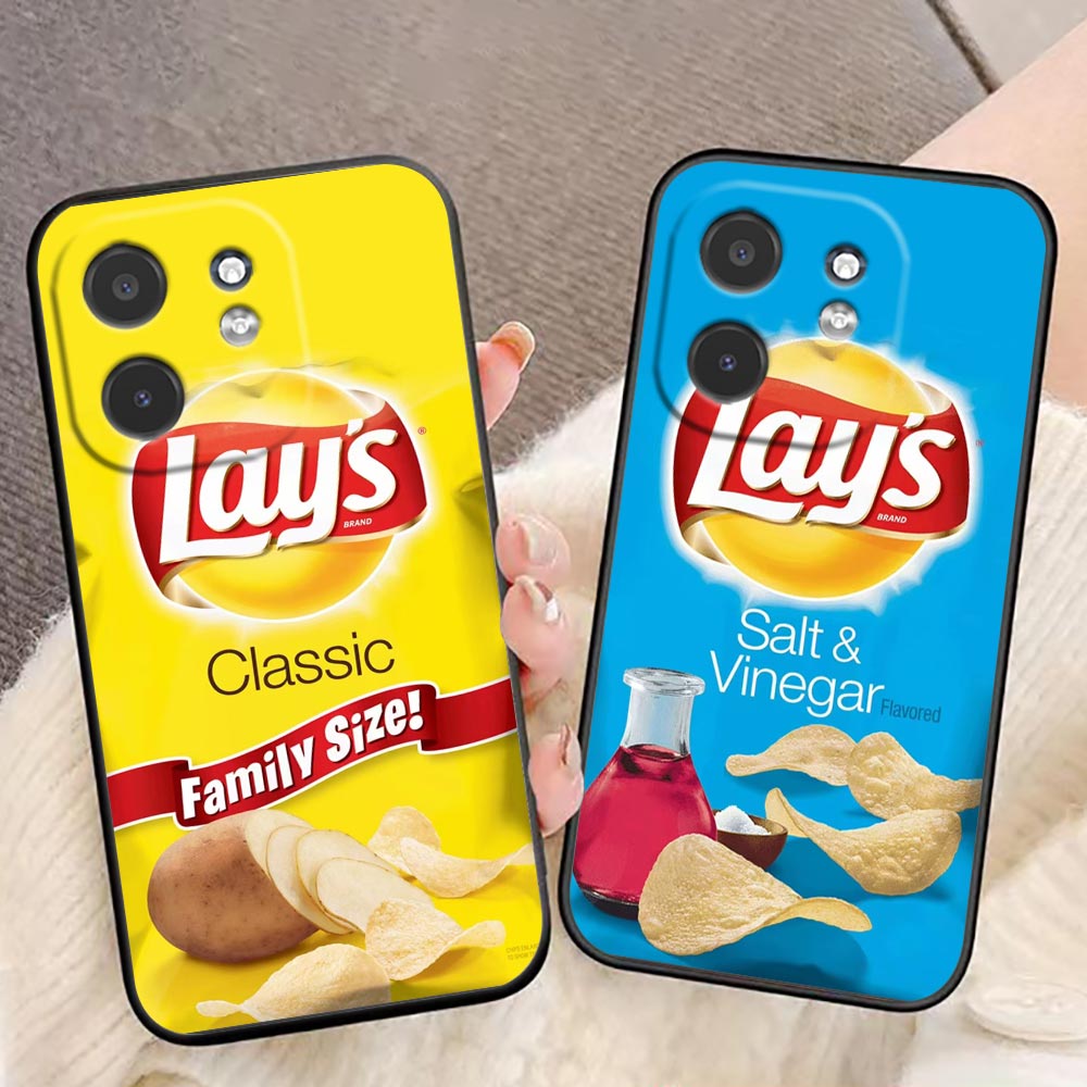 Logo Food Snack - Casing Ponsel Snack Food Potato L-Lay'S