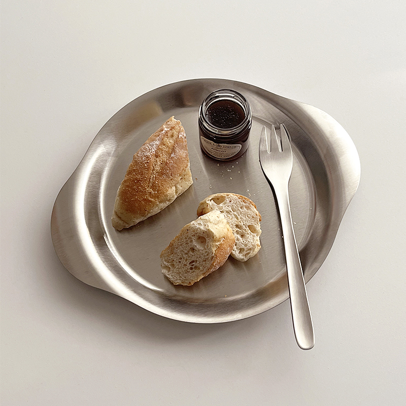 Food Snacks To Eat - Piring Baja Tahan Karat Binaural 304,