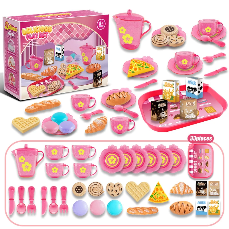Food Snacks For Kids Party - Set Teh Mainan untuk Gadis Kecil,