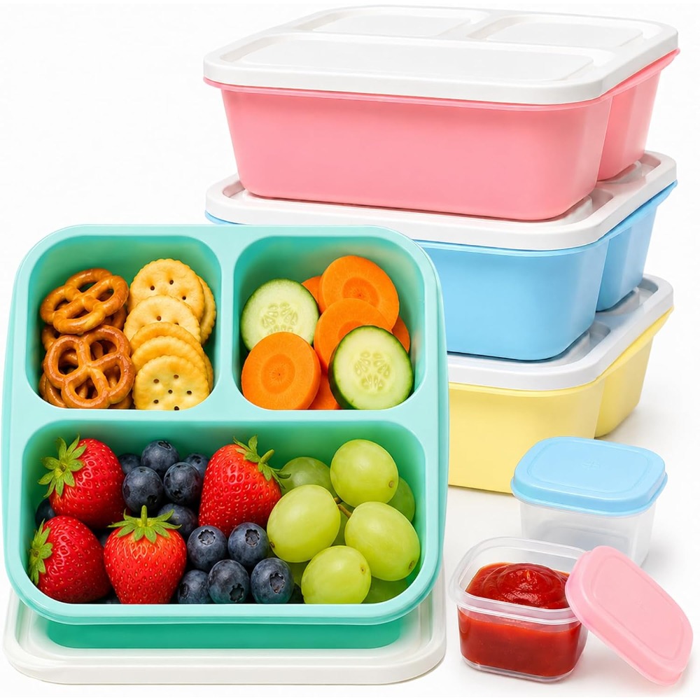 Food Snacks To Eat - Kotak Bento 3 Kompartemen untuk Dewasa,