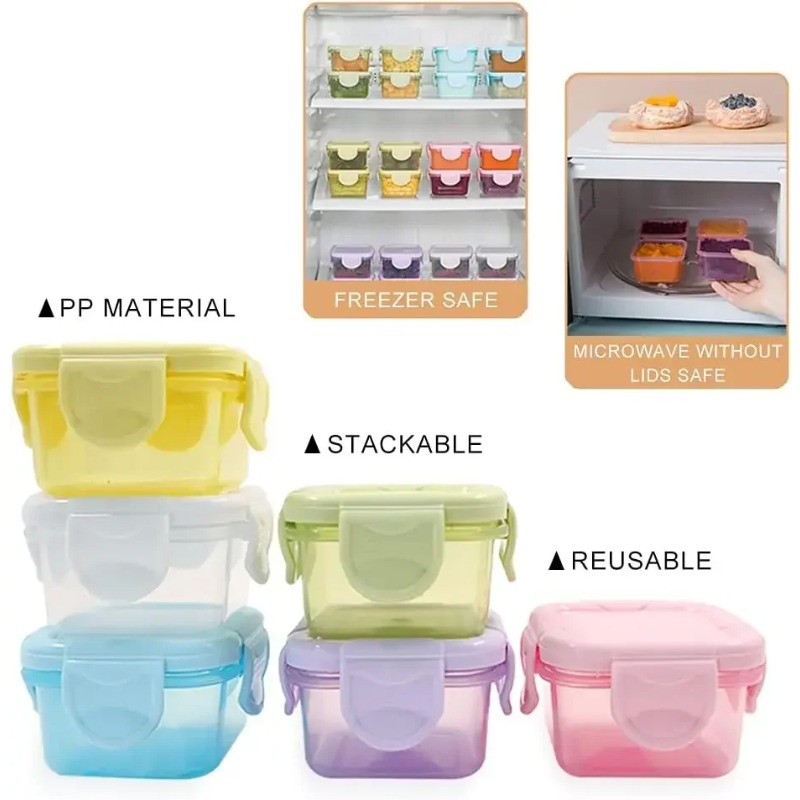 4Pcs Wadah Penyimpanan Makanan - Food Snacks For 1 Year Old ulasan dan harga
