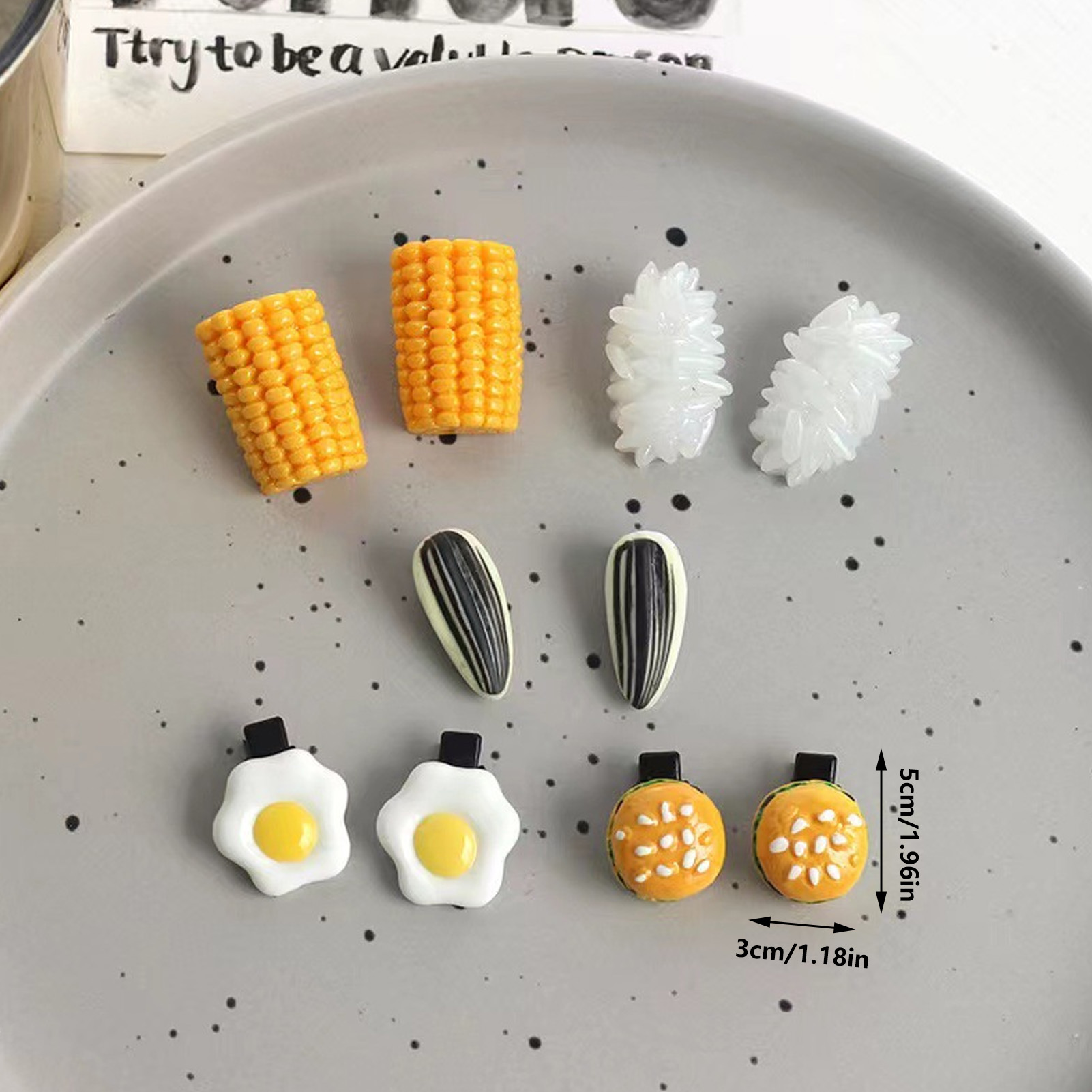 Set Jepit Rambut Mini Bentuk M - Food Snacks For Kids Party ulasan dan harga