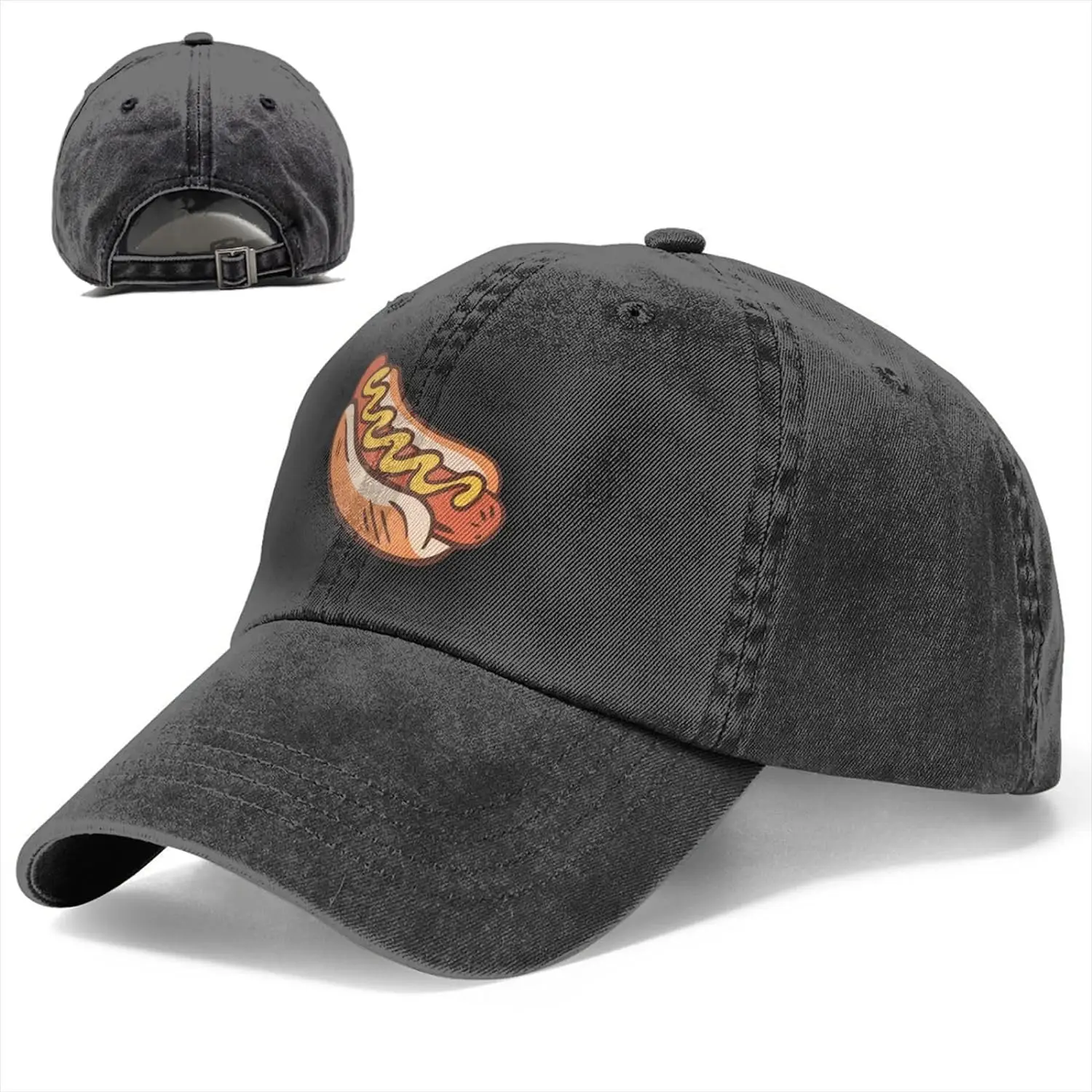 Topi Denim Golf Dad Hat, Topi  - Food Snacks For Hiking ulasan dan harga