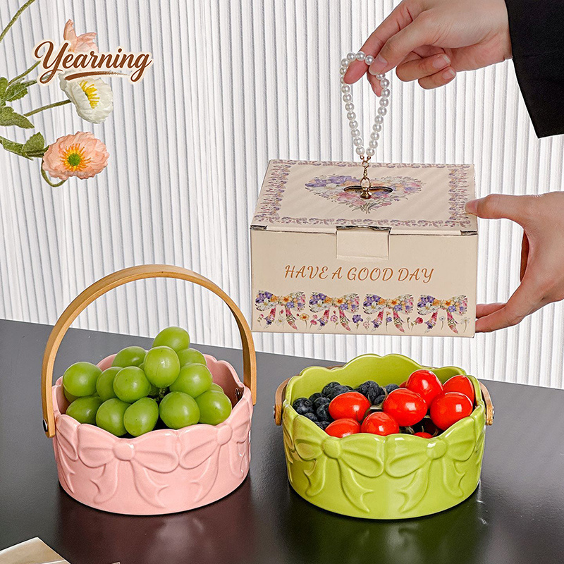 Keranjang Buah Keramik Gagang  - Snacks Food Gift Baskets ulasan dan harga