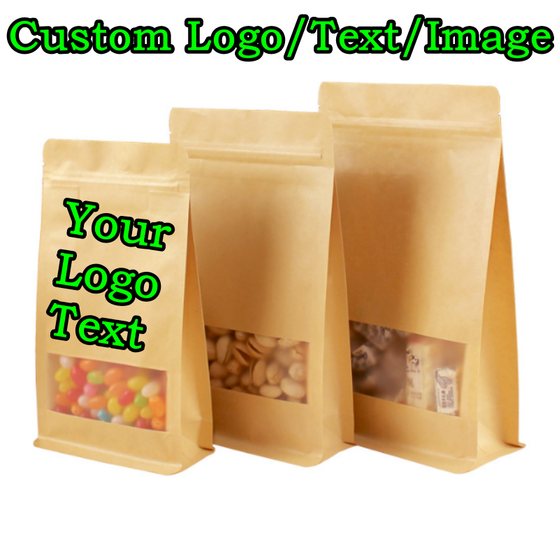 50PCS Kantong Ziplock Kertas K - Logo Food Snack ulasan dan harga