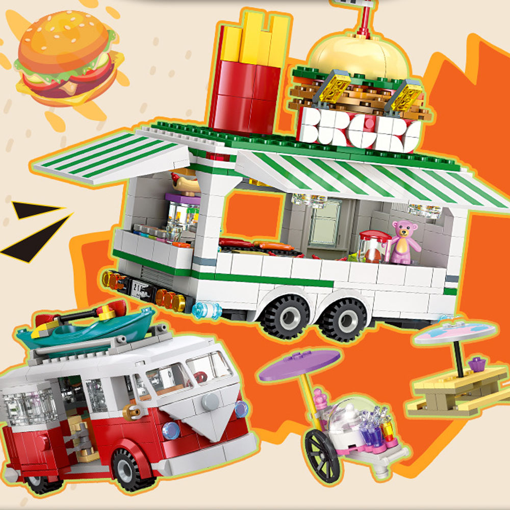 Mainan Blok Bangunan Kreatif C - Food Snacks To Eat ulasan dan harga