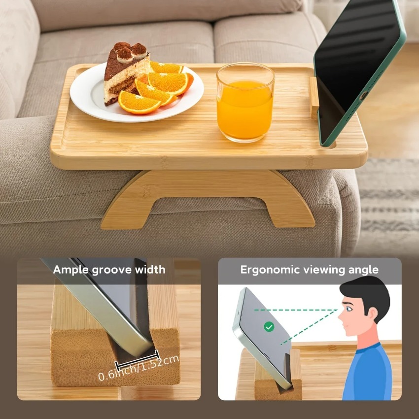 Nampan Lipat Kayu untuk Sofa d - Food Snacks To Eat ulasan dan harga