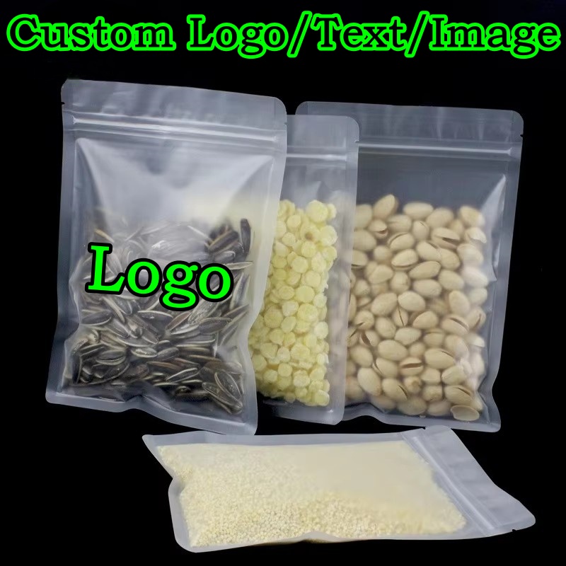 100PCS Kantong Kemasan Plastik - Logo Food Snack ulasan dan harga