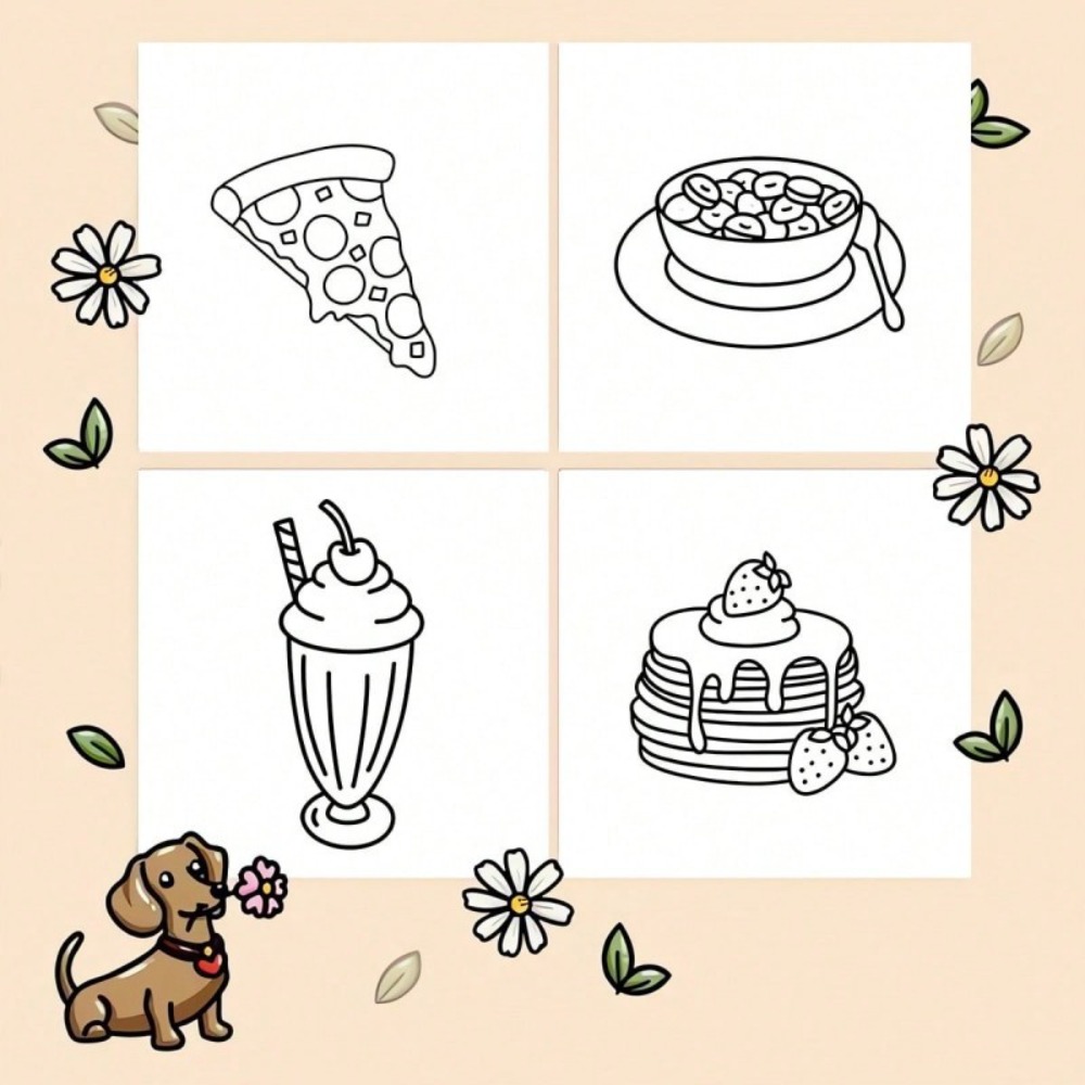 Buku Mewarnai Makanan dan Cami - Food And Snacks Coloring Pages ulasan dan harga