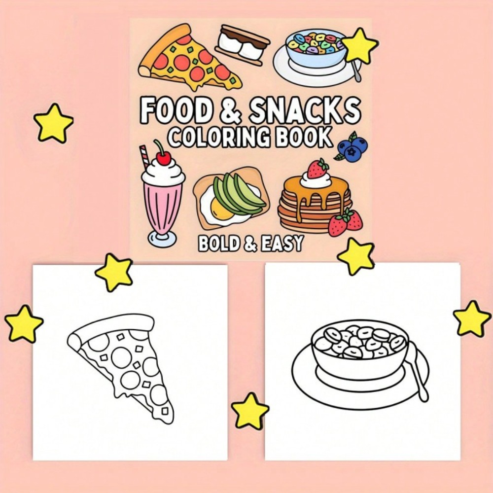 Buku Mewarnai Makanan dan Cami - Food And Snacks Coloring Pages ulasan dan harga